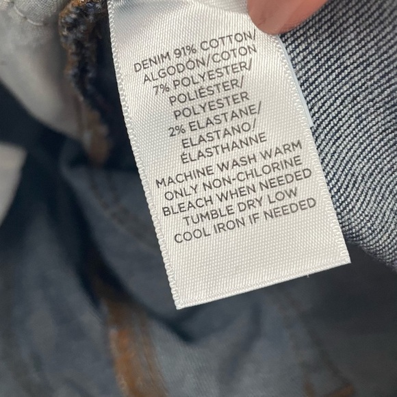 Loft Modern Straight Tall Pocket Fringe Ankle Mid Rise Medium Wash Stretch Jeans - Picture 8 of 12